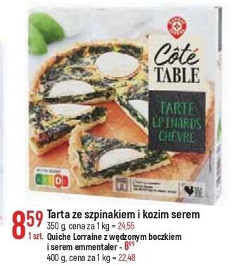 E.Leclerc Tarta z serem kozim i szpinakiem wiodąca marka cote table oferta