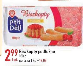 E.Leclerc Biszkopty podłużne wiodąca marka p'tit deli oferta