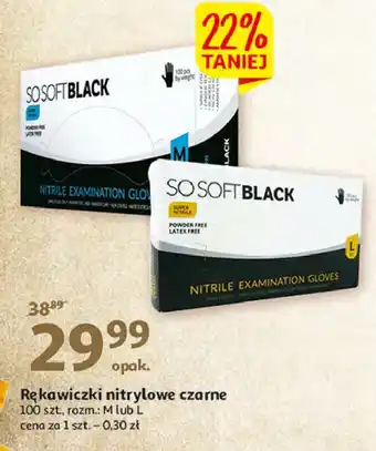 Auchan Rękawice nitrylowe niepudrowane rozm. l oferta