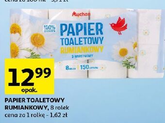 Auchan Papier toaletowy rumiankowy auchan różnorodne (logo czerwone) oferta