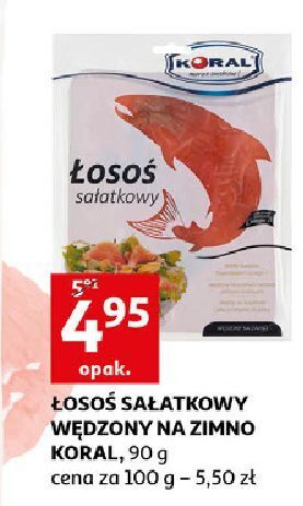 Auchan Łosoś sałatkowy wędzony koral (graal) oferta