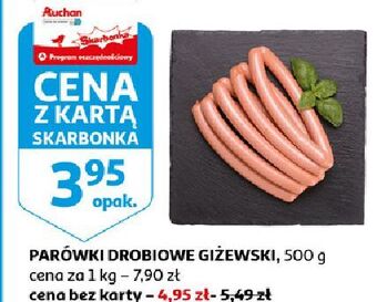 Auchan Parówki drobiowe giżewski oferta