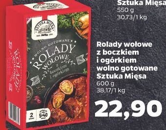 Netto Rolady wołowe z boczkiem i ogórkiem wolno gotowane sztuka mięsa netto oferta