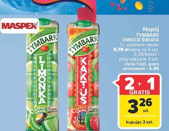 Carrefour Napój kaktus tymbark owoce świata oferta