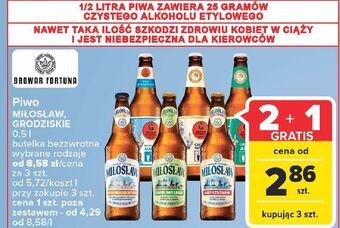 Carrefour Piwo miłosław bezalkoholowy witbier oferta