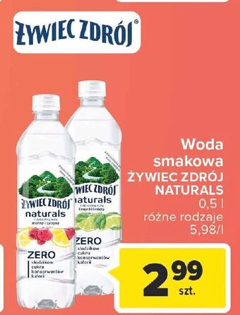 Carrefour Woda z nutą limonki i mięty żywiec zdrój naturals oferta
