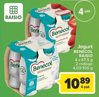 Carrefour Jogurt pitny truskawkowy benecol oferta