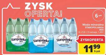 Woda gazowana staropolanka 800