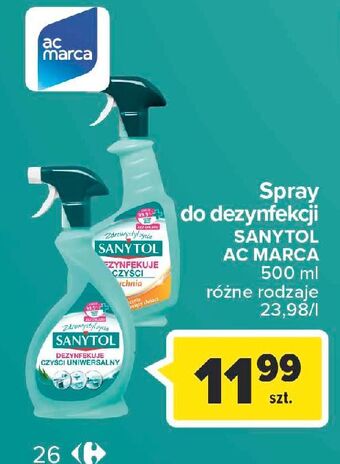 Carrefour Płyn dezynfekujący i czyszczący łazienka sanytol oferta