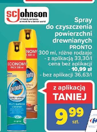 Carrefour Spray do mebli classic pronto wood polish oferta