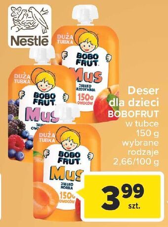 Carrefour Mus jabłko i morela bobo frut oferta