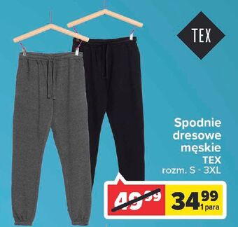 Carrefour Spodnie dresowe męskie s-3xl tex oferta