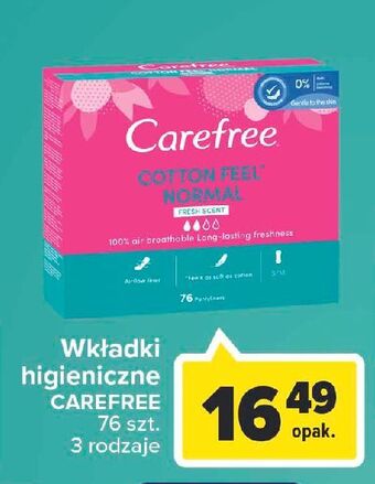 Wkładki cotton feel normal carefree
