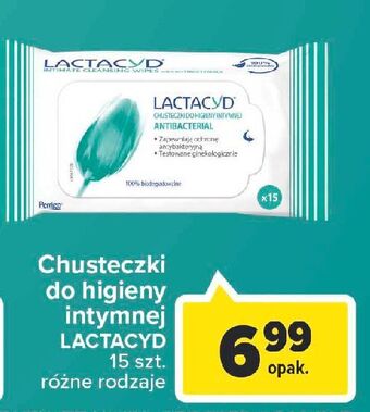 Carrefour Chusteczki do higieny intymnej lactacyd antibacterial oferta
