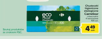 Carrefour Chusteczki higieniczne carrefour eco planet oferta