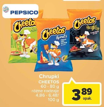 Carrefour Chrupki sweet chilli cheetos crunchos oferta