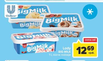 Carrefour Lody śmietankowe algida big milk oferta