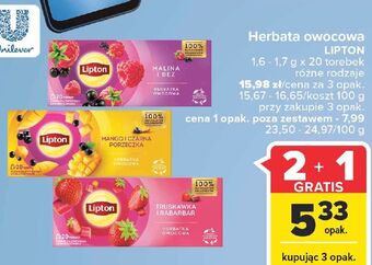Carrefour Herbata mango czarna porzeczka lipton oferta