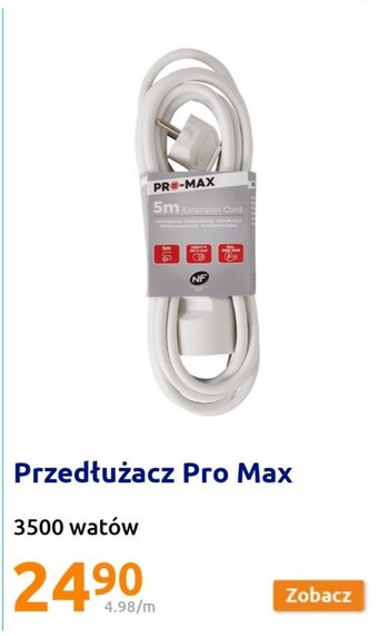 Action Przedłużacz Pro Max 3500 watów oferta