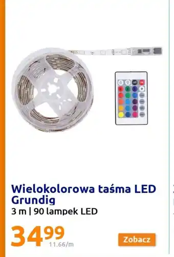 Action Wielokolorowa taśma LED Grundig 3m 90 lampek LED oferta