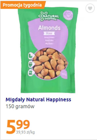 Action Natural Happiness migdały 150g oferta