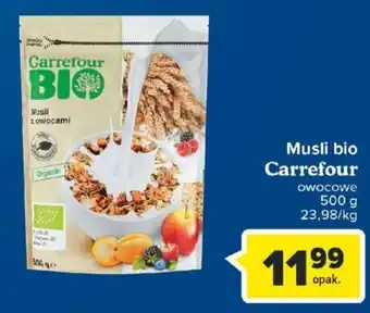 Carrefour Carrefour Musli bio owocowe 500 g oferta