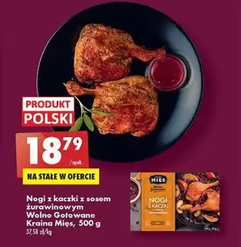 Biedronka Kraina Mięs nogi z kaczki z sosem żurawinowym Wolno Gotowane 500 g oferta