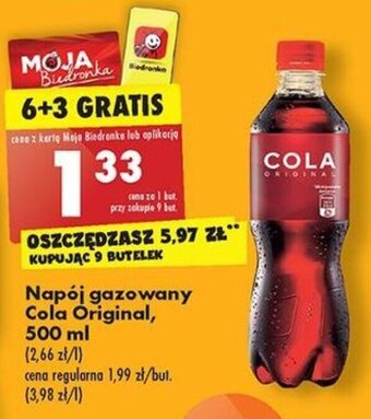 Biedronka Cola Original Napój gazowany 500 ml oferta