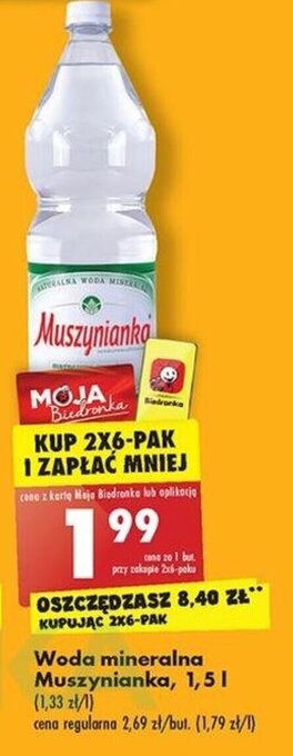 Muszynianka Woda mineralna 1,5 L