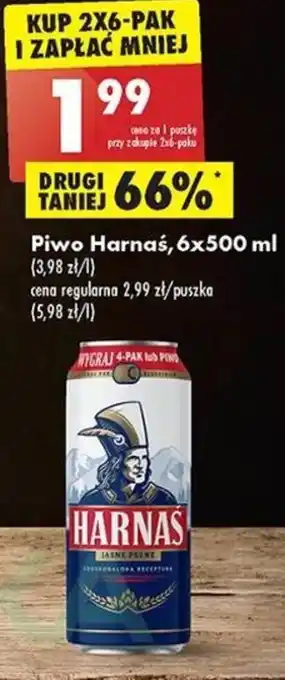 Biedronka Harnaś Piwo 500 ml w puszce oferta