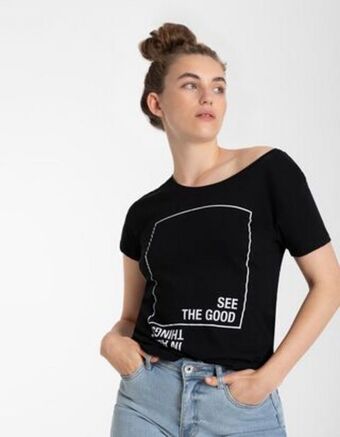 Takko Fashion Dział damski t-shirt - nadrukowany przekaz oferta