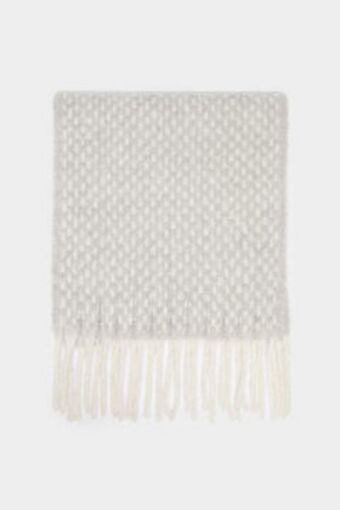 Grey chunky knit scarf