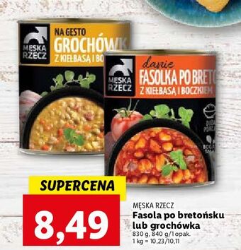 Lidl Fasolka po bretońsku z kiełbasą i boczkiem stoczek męska rzecz oferta