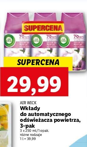 Lidl Wkład księżycowa lilia otulona satyną air wick freshmatic oferta