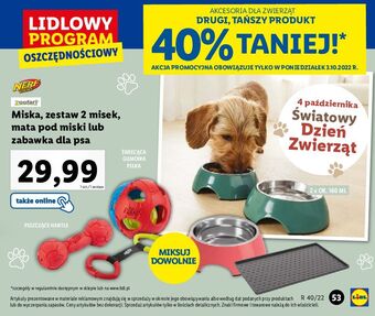 Lidl Miska na karmę i wodę dla psa zoofari oferta