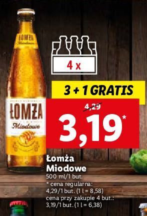 Lidl Piwo łomża miodowe oferta