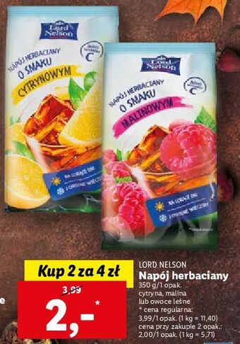 Lidl Napój herbaciany instant o smaku cytrynowym lord nelson oferta