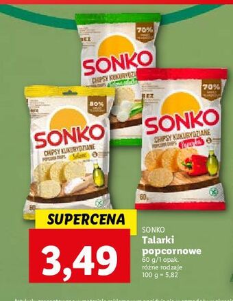 Lidl Chipsy kukurydziane zielona cebulka sonko oferta