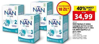 Lidl Mleko 3 nestle nan optipro oferta