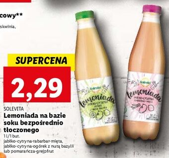 Lidl Lemoniada jabłko-cytryna-ogórek-bazylia solevita oferta