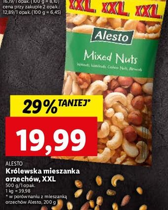 Lidl Mieszanka orzechów królewska alesto oferta
