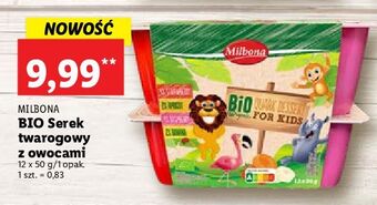 Lidl Serek twarogowy z owocami milbona oferta