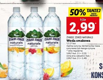 Lidl Woda z nutą cytryny i mango żywiec zdrój naturals oferta