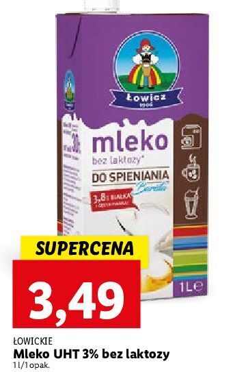 Lidl Mleko bez laktozy do spienienia łowicz 1906 łowickie oferta