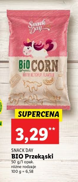 Lidl Chrupki bio unicorn solone snack day oferta