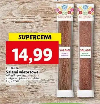 Lidl Salami z jelenia kuljanka oferta