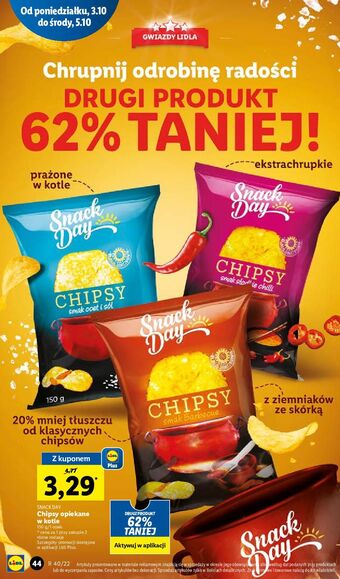 Lidl Chipsy sól i ocet snack day oferta