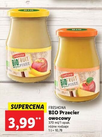 Lidl Przecier owocowy jabłka i banany freshona oferta