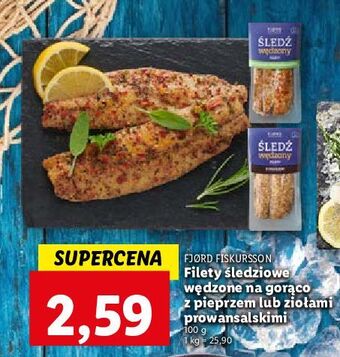Lidl Filety śledziowe wędzone na gorąco z pieprzem fjord fiskursson oferta