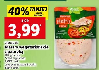 Lidl Roślinne plastry z papryką vemondo oferta